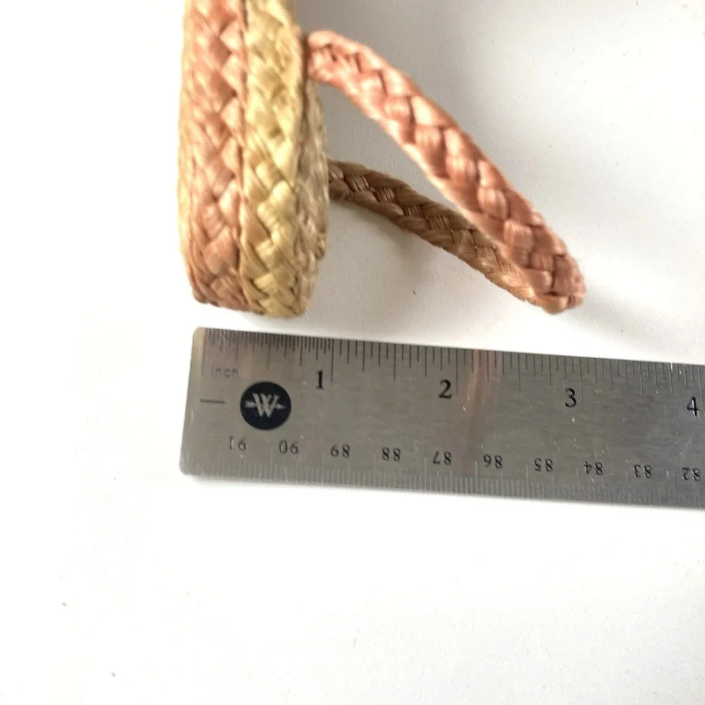 Raffia Hand Woven Straw Resortwear Handmade Island Luau Wedding Sandals Girls 8
